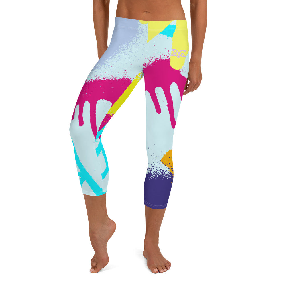 AG Colors Run Capri Leggings - Premium  from Angry Goat Apparel - Just $30! Shop now at Angry Goat Apparel