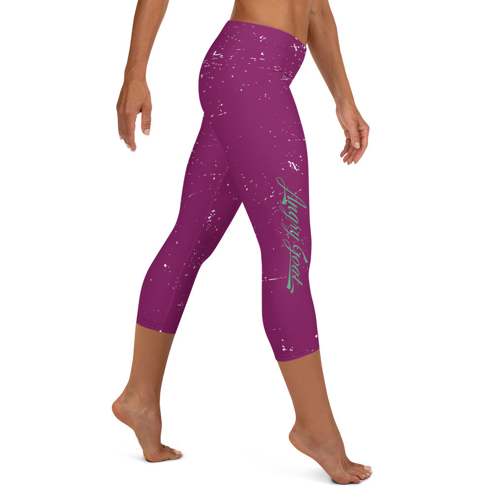 AG Script Capri Leggings - Premium  from Angry Goat Apparel - Just $30! Shop now at Angry Goat Apparel