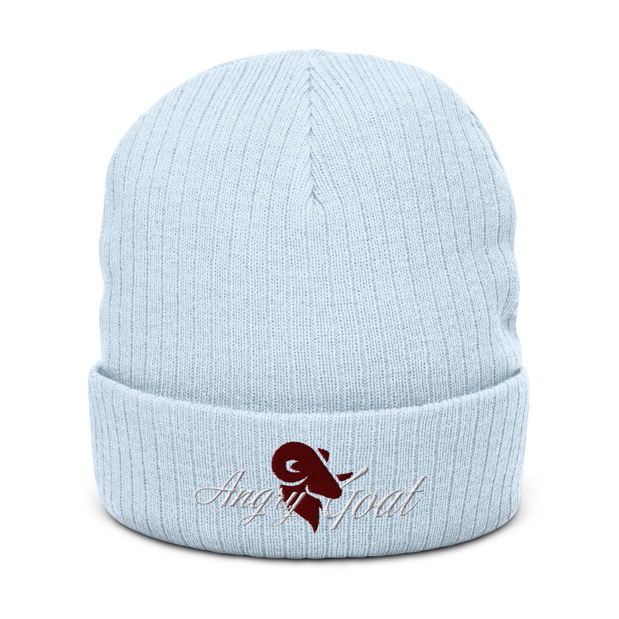 Angry Goat Ribbed knit beanie