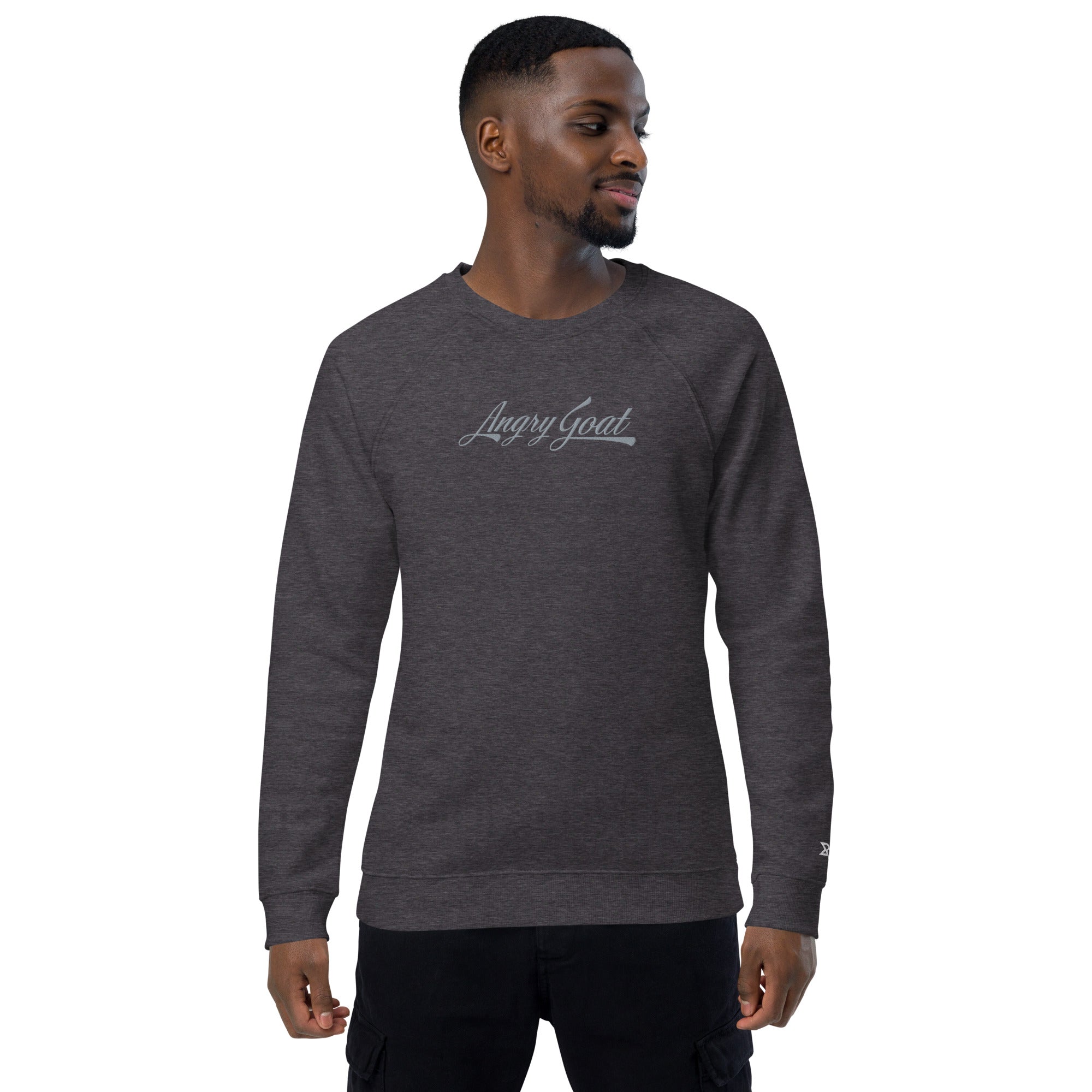 Mens AG Script raglan sweatshirt - Premium  from Angry Goat Apparel - Just $45! Shop now at Angry Goat Apparel